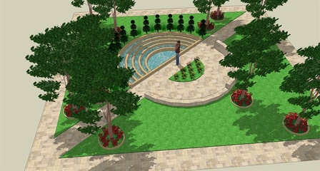 簡約綠地景觀環(huán)境設(shè)計(jì)su模型[原創(chuàng)]