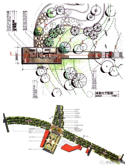 居住區景觀手繪平面圖素材