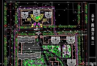 住宅小區景觀規劃總平面設計cad方案