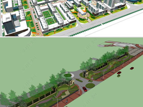 居住區小區景觀規劃設計草圖大師模型下載指南